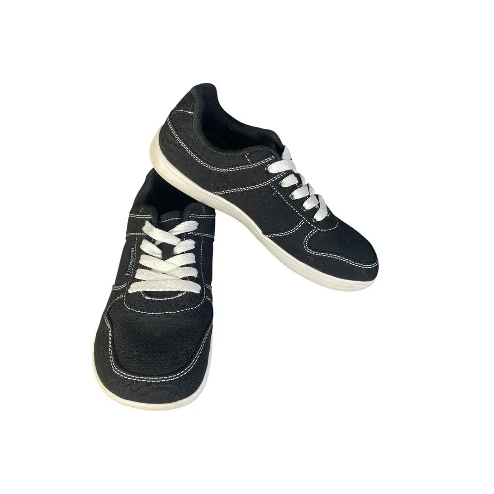 Hobibear Unisex Black Wide Toe Minimalist Barefoot Sneakers Size-38 W-7 M-6
